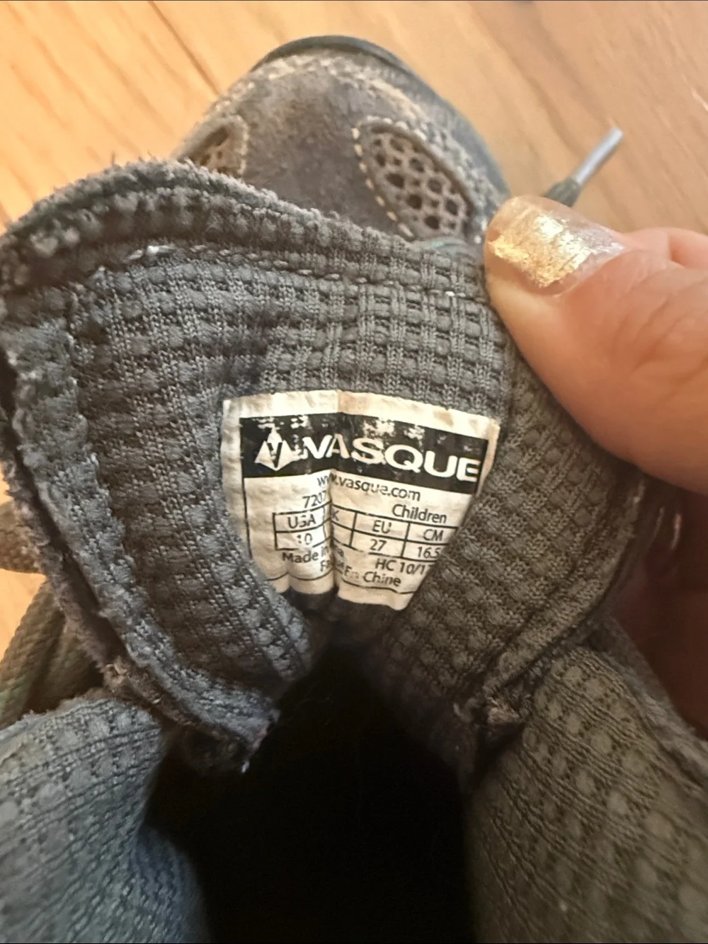 Vasque Kids Grey and Blue Hiking Boots size 10